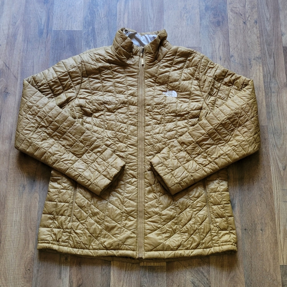 The North Face Tan Quilted Puffer Jacket